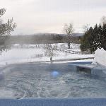 hot tub in the snow