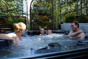 Family hot tub