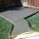 concrete hot tub pad and walkway