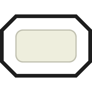 Rectangle with cut off corners